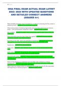 ISSA FINAL EXAM ACTUAL EXAM LATEST  2023- 2024 WITH UPDATED QUESTIONS  AND DETAILED CORRECT ANSWERS  &lpar;GRADED A&plus;&rpar; 