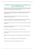 CP Pilates Teacher Training Reformer Questions And Answers With Real Tests