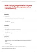 HIWD 370 Quiz Updated 2024 Early Humans and Ancient India with complete solution&semi; Liberty University