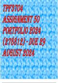 TPF3704 Assignment 50 PORTFOLIO 2024 &lpar;278812&rpar; - DUE 29 August 2024