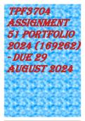 TPF3704 Assignment 51 PORTFOLIO 2024 &lpar;169262&rpar; - DUE 29 August 2024