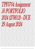 TPF3704 Assignment 50 PORTFOLIO 2024 &lpar;278812&rpar; - DUE 29 August 2024