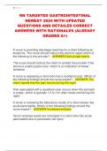 RN TARGETED GASTROINTESTINAL NEWEST 2024 WITH UPDATED  QUESTIONS AND DETAILED CORRECT  ANSWERS WITH RATIONALES &lpar;ALREADY  GRADED A&plus;&rpar;