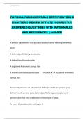 PAYROLL FUNDAMENTALS CERTIFICATION 2 CHAPTER 3 REVIEW WITH 72&comma; CORRECTLY ANSWERED QUESTIONS WITH RATIONALES AND REFERENCES  &vert;AGRADE