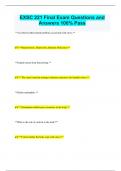 EXSC 221 Final Exam Questions and  Answers 100&percnt; Pass