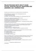 RELIAS RN BASIC MATH ABILITY EXAM ACTUAL UPDATED 2024 60&plus; QUESTIONS AND ANSWERS 100&percnt; VERIFIED PASS