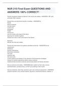 NUR 215 Final Exam QUESTIONS AND ANSWERS 100&percnt; CORRECT&excl;