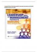 LEADERSHIP ROLES AND MANAGEMENT FUNCTIONS IN NURSING 10TH EDITION MARQUIS HUSTON TEST BANK
