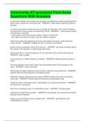 Community ATI proctored Final Exam Questions With Answers