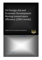  US Foreign Aid and Economic Development: Moving toward more efficiency 