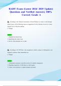 RADT Exam &lpar;Latest 2024&sol; 2025 Update&rpar; Questions and Verified Answers&vert; 100&percnt; Correct&vert; Grade A