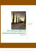 OTF Final Exam &lpar;2024&rpar; &vert;&vert; All Questions & Answers &lpar;Graded A&plus;&rpar;