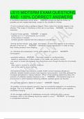 LS15 MIDTERM EXAM QUESTIONS AND  100&percnt; CORRECT ANSWERS&period;