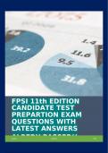 FPSI 11th EDITION CANDIDATE TEST PREPARTION EXAM QUESTIONS WITH LATEST ANSWERS ALREDY PASSED&excl;&excl;