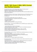 NURC 1001 Exam 2 With 100&percnt; Correct And Verified Answers