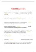 FINAL review&colon; NR302&sol; NR 302 &vert; 2023&sol; 2024 Update Health Assessment I Exam Review &vert; Guide with Questions and Verified Answers Chamberlain