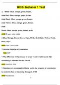 BICSI Installer 1 Test Questions and Answers &lpar;2024 &sol; 2025&rpar; &lpar;Verified Answers&rpar;