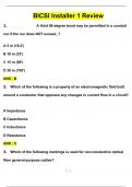 BICSI Installer 1 Review Questions and Answers &lpar;2024 &sol; 2025&rpar; &lpar;Verified Answers&rpar;