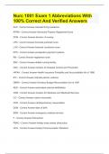 Nurc 1001 Exam 1 Abbreviations With 100&percnt; Correct And Verified Answers 