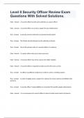 Level II Security Officer Review Exam Questions With Solved Solutions&period;