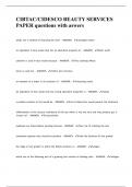 CIBTAC&sol;CIDESCO BEAUTY SERVICES PAPER questions with answers