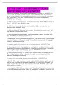 LETRS UNIT 1 ASSESSMENT EXAM QUESTIONS AND ANSWERS