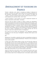 Chapitre 6 - Aménagement et tourisme en France