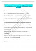 BCTC Industrial Maintenance Technology AMTEC &lpar;NOCTI Mechatronic&rpar; Review&vert; 157 questions&vert; with complete solutions 2024&sol;2025