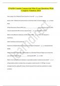 CPAER Canada Commercial Pilot Exam Questions With Complete Solutions 2024