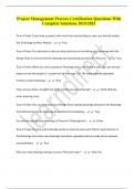 Project Management Procore Certification Questions With Complete Solutions 2024&sol;2025