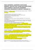 PAEA GENERAL SURGERY EOR EXAM NEWEST 2024 ACTUAL EXAM 300 QUESTIONS AND CORRECT DETAILED ANSWERS &lpar;VERIFIED ANSWERS&rpar; ALREADY GRADED A&plus;