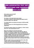 BMW ASSOCIATES TEST WITH QUESTIONS AND ANSWERS 2024-2025