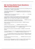 DC 1st Class Boiler Exam Questions With Correct Answers