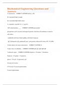 Biochemical Engineering Questions and Answers