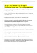 NASCLA - Contractors Guide to Business&comma; Law&comma; and Project Management with questions and answers 