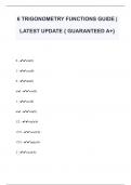 6 TRIGONOMETRY FUNCTIONS GUIDE &vert;  LATEST UPDATE &lbrace; GUARANTEED A&plus;&rcub;