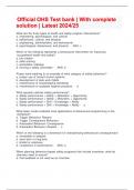  Official OHS Test bank &vert; With complete solution &vert; Latest 2024&sol;25