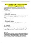 RN EXIT HESI- PHARM 2024 Questions with 100&percnt; Complete Solutions