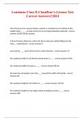 Louisiana Class D Chauffeur's License Test Correct Answers&excl;&excl;2024
