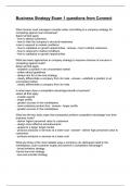 Business Strategy Exam 1 questions from Connect