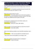 Florida Surplus Lines Insurance Study Manual Exa Questions And Answers 