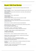 Dcush 1302 Final Review Questions and Answers