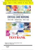 Test Bank for Priorities in Critical Care Nursing&comma; 9th  Edition&comma; Linda D&period; Urden&comma; Kathleen M&period; Stacy&comma; Mary E&period; Lough