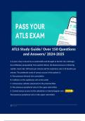 ATLS Study Guide&sol; Over 150 Questions and Answers&sol; 2024-2025