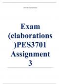 Exam &lpar;elaborations&rpar; PES3701 Assignment 3 &lpar;COMPLETE ANSWERS&rpar; 2024 - DUE 30 July 2024 &bull;&Tab;Course &bull;&Tab;Physical Education and Sports Coaching &lpar;PES3701&rpar; &bull;&Tab;Institution &bull;&Tab;University Of South Africa &bull;&Tab;Book &bull;&Tab;Mentoring in Physical Education and Sports Coaching PES3701