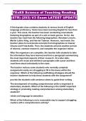 TExES Science of Teaching Reading &lpar;STR&rpar; &lpar;293&rpar; V3 Exam LATEST UPDATE