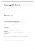Sociology 2001 Exam 2 Questions And Verified Correct Answers&period;