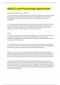 AQA A Level Psychology Approaches with questions and answers&period; 