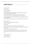 ARHS Midterm  Exam With Questions And Accurate Verified Answers&period;