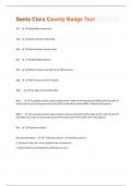 Santa Clara County Badge Test Questions With 100&percnt; Correct Answers&period;